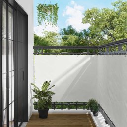 vidaXL vidaXL Ekran balkonowy Biały 110 x 500 cm Materiał Oxford