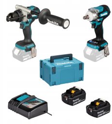 Zestaw elektronarzędzi Makita MAKITA ZESTAW COMBO 18V DLX2590TJ (DHP492, DTW300) 2x5,0Ah