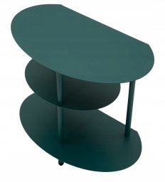 CMK Meble Stolik nocny SATURN, metalowy, morski, 49,5x27,5x49,5 cm
