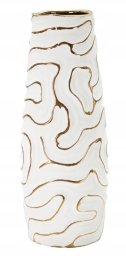Lumarko Wazon ceramiczny LIA, biały, Ø 14,5x39,5 cm
