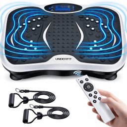 UNDERFIT Platforma wibracyjna White masaż Bluetooth głośnik fitness