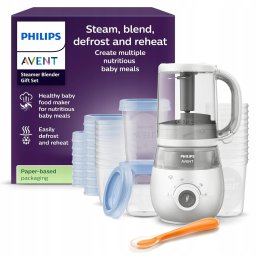 Robot kuchenny Avent Philips SCF883/20 Urządzenie 4w1 parowar blender podgrzewacz zestaw (B0FBX5D7PQ)