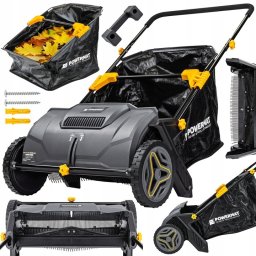 Powermat ZBIERACZ DO LIŚCI ZAMIATARKA RĘCZNA 530 MM DO LIŚCI TRAWY Z KOSZEM 100 L