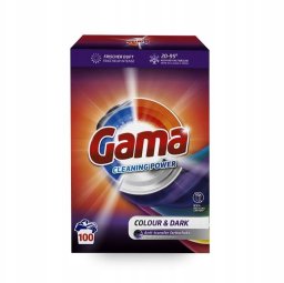 GAMA Gama Colour & Dark – Proszek do prania ciemnych i kolorowych tkanin, 100 prań - 6 kg