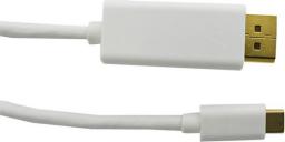 Kabel USB Qoltec USB-C - 2 m Biały (50413)