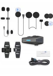 Farrot Interkom motocyklowy bluetooth 5.4 do kasku mesh 8 osób 8km anc 160 km/h fm