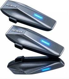 Ejeas Interkom motocyklowy zestaw 2 szt mesh 5g 3km 8 osób bluetooth do kasku fm