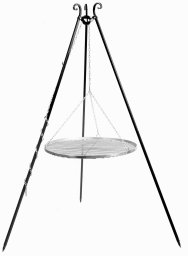 Palenisko ogrodowe Tyletegotu Grill na trójnogu 180 cm, TRIVO, ruszt stal nierdzewna, 70 cm