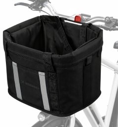 Wozinsky Kosz na rower materiałowy duży - czarny (5907769385308)