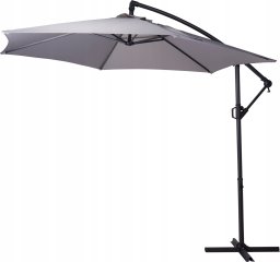Koopman Parasol ogrodowy boczny na stelażu komfortowy cień jasny szary 300cm