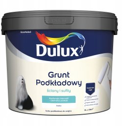 Dulux Grunt podkładowy kryjący do ścian i sufitów biały mat 8L