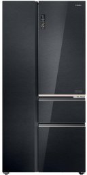 Lodówka Haier S+ 4D 7 No Frost 601 L wysokość 190 cm czarny - SBS Lodówka (HSPR79F19DNGG)