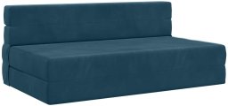vidaXL Rozkładana z funkcją łóżka Niebieski 203 x 152 x 15 cm