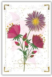Staples Karnet 12x18cm + koperta Hibiskus