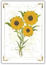 Staples Karnet 12x18cm + koperta Słoneczniki