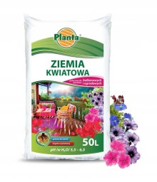 Planta Planta ziemia do kwiatów balkonowych i ogrodowych ph 5,5-6,5 50L