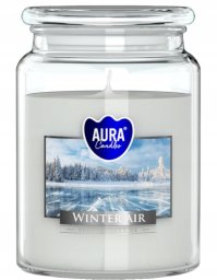 AGMO Świeca zapachowa w szkle duża zimowe powietrze 100 h palenia 1 szt.