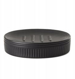 AWD Interior Mydelniczka łazienkowa wolnostojąca ceramiczna czarna 9,3x12,9cm 1szt Tusa