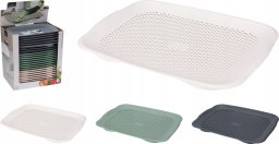 Deska do krojenia Koopman Deska do krojenia serwowania z cedzakiem plastikowa 36,5x27cm 1szt