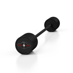 Marbo Sport Sztanga prosta gumowana 50 kg MARBO SPORT czarny mat