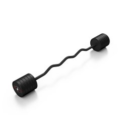 Marbo Sport Sztanga łamana gumowana 50 kg gryf EZ MARBO SPORT czarny mat