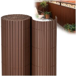 Springos Osłona PVC maskująca na balkon, taras, ogrodzenie 500x120 cm brązowa Uniwersalny