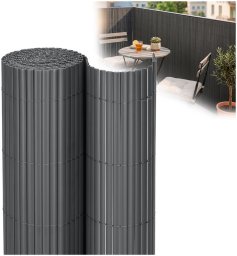 Springos Osłona PVC maskująca na balkon, taras, ogrodzenie 300x100 cm ciemnoszara Uniwersalny