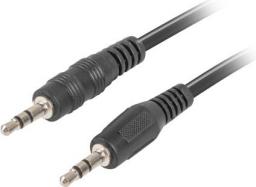 Kabel Lanberg Jack 3.5mm - Jack 3.5mm 2m czarny (CA-MJMJ-10CC-0020-BK)