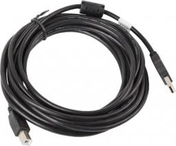 Kabel USB Lanberg USB-A - USB-B 5 m Czarny (CA-USBA-11CC-0050-BK)