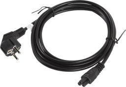 Kabel zasilający Lanberg IEC 7/7 - IEC 320 C5, 3m, czarny (CA-C5CA-11CC-003-BK)