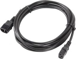 Kabel zasilający Lanberg IEC 320 C13 - C14, 5m czarny (CA-C13E-11CC-0050-BK)