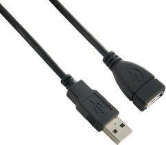 Kabel USB Lanberg USB-A - 1.8 m Czarny (CA-USBE-10CC-0018-BK)
