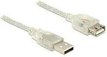 Kabel USB Lanberg USB-A - USB-A 5 m Przezroczysty (CA-USBE-12CC-0050-TR)