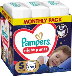 Pampers Pieluchomajtki Night Pants 5 11-17 kg, 92 szt.