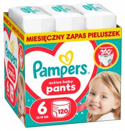 Pampers Pieluchomajtki Active Baby 6 13-19 kg, 120 szt.