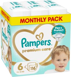 Pampers Pampersy Premium Care 6, 13-18 kg, 116 szt.