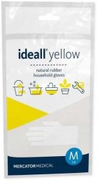 Mercator Medical Rękawice Gospodarcze Lateksowe / Żółte / Rozmiar: 8 - M / Ideall Yellow (5906142926169)