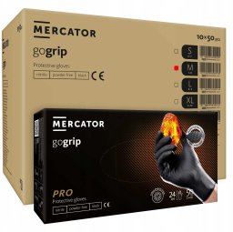 Mercator Medical Rękawice Nitrylowe 50 szt. 8-M Gogrip Black - 10 op.