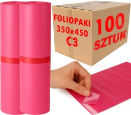 Pako Foliopaki Kurierskie Różowe C3 350x450mm - 100 szt.