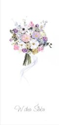 MAK Karnet Ślub DL S66 - Bukiet kwiatów