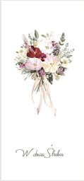 MAK Karnet Ślub DL S67 - Bukiet kwiatów