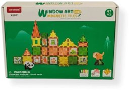 Woopie Klocki magnetyczne dla dzieci Window Art Dżungla 47 el. - X-Bida 3+ EDUKAMP