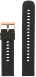 Pacific Pasek gumowy do zegarka U27 - czarny/rosegold - 22mm