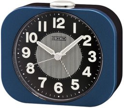 Seiko Budzik Seiko QHE206L 11x10 cm niebieski matowy .