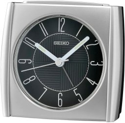 Seiko Budzik Seiko QHE205S 9 cm srebrny metalik .