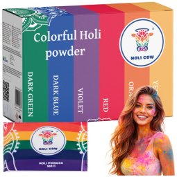Holi Cow Kolorowy proszek Holi zestaw 6x100g Holi Cow 27335