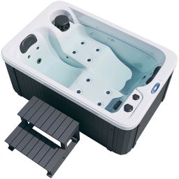 Coil Coil wanna spa zewnętrzna dla 2 osób z pokrywą termiczną i schodkami. 175x115cm