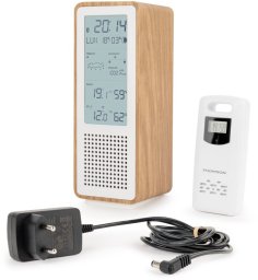 Stacja pogodowa Thomson Stacje pogodowe Thomson WS102TWH z głośnikiem Bluetooth i radiem FM