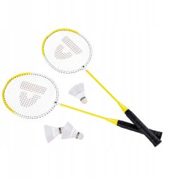DONNAY - Zestaw do badmintona w pokrowcu 6 elementów (żółty) (8711252413945_YELLOW)