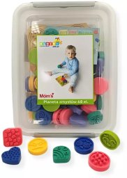 MomsCare Planeta zmysłów - duży zestaw puzzli sensorycznych - emocje, dotyk i kształt - 68 el. 1+